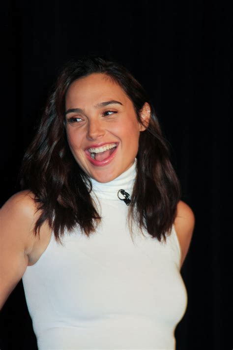 Gal gadot is wonder woman, and she's stealing the show. GAL GADOT at Wonder Woman Press Conference in Culver City ...