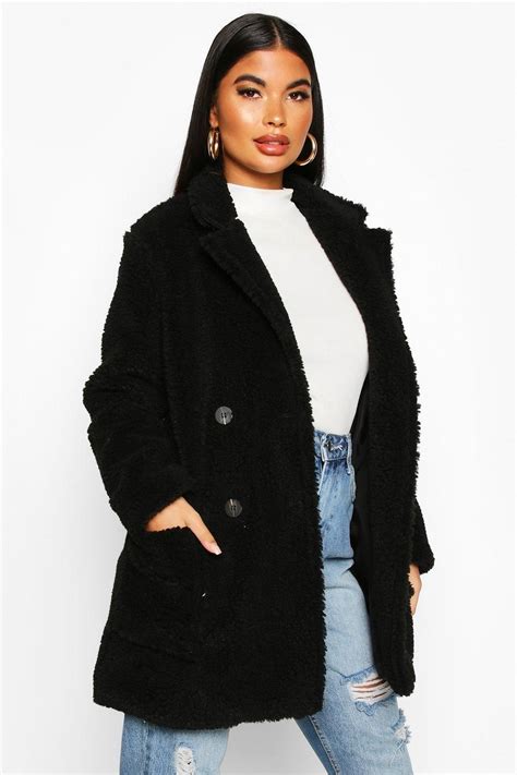 Shop 33 top petite women's double breasted coat and earn cash back all in one place. Womens Petite Double Breasted Teddy Coat in 2020 | Teddy ...