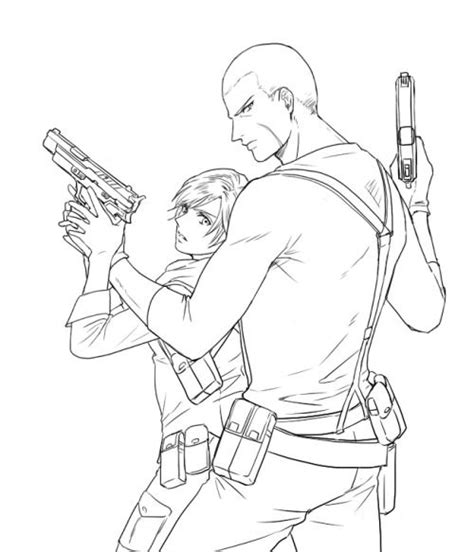 32+ evil coloring pages for printing and coloring. Sherry Birkin Jake Muller Resident Evil 6 #ishipthemsohard ...