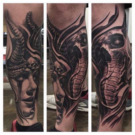 The leg is another cool place for wearing 3d tattoos. Monster Snake and Woman Tattoo ~ Tattoo Geek - Ideas for ...