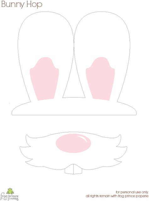 You can use this download for an easter themed project or for whatever you need. Free Printable} Bunny Hop Bunny Ears and Nose Photo Props ...