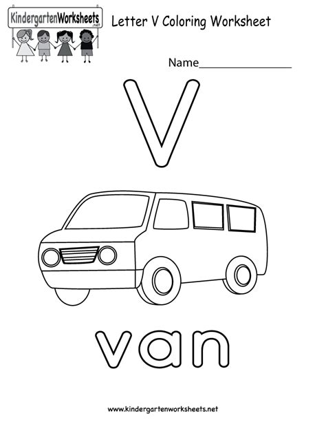 Print, download, or use this free kindergarten letter v writing practice worksheet online. Letter V alphabet coloring worksheet for preschoolers or ...