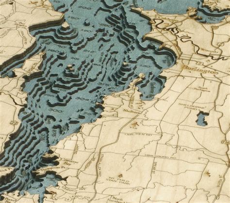 Panning to fargo, north dakota from yuma, arizona might take awhile. Bathymetric Map Lake Champlain, New York - Scrimshaw Gallery