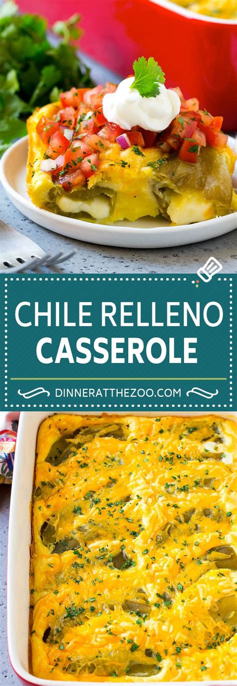 This chile relleno casserole recipe is super simple to make and absolutely delicious!! Chile Relleno Casserole - Dinner at the Zoo