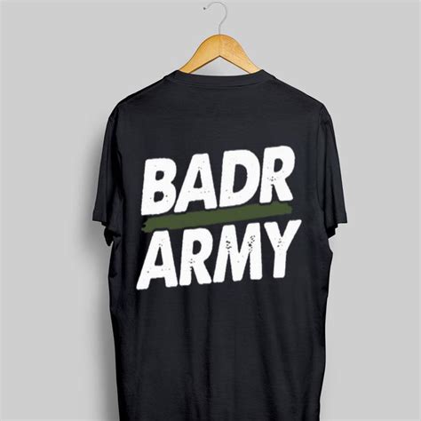 0 results found for badr hari shirt, so we searched for bad hair shirt. Badr Army shirt, hoodie, sweater, longsleeve t-shirt