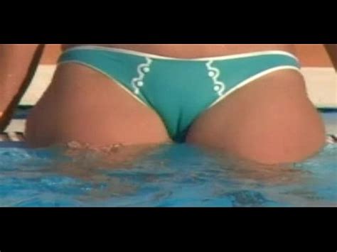 Wife teasing strangers without panties. &Voyeur upskirt video tube camel toe in the pool - XNXX.COM