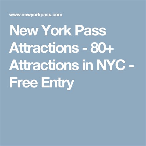 80+ Attractions in NYC - Free Entry | Ny attractions, New york attractions, New york