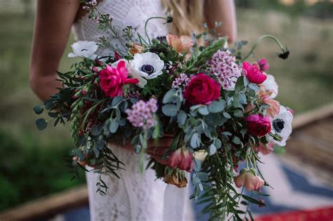 Check the address with the recipient. pink white black wedding bouquet | wild elopement bouquet ...