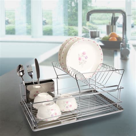 We have options from brands such as brabantia, clearwater and umbra available. Modern Kitchen Stainless Steel 2-Tier Dish Drying Rack and ...