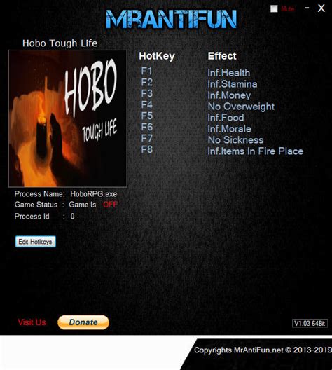 Double click inside the hobo: Hobo: Tough Life - Trainer +8 v0.52.005 {MrAntiFun ...