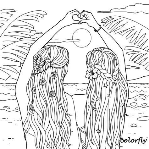 Best friends forever coloring page free printable pages. best friend coloring pages - Google Search | Cute coloring ...