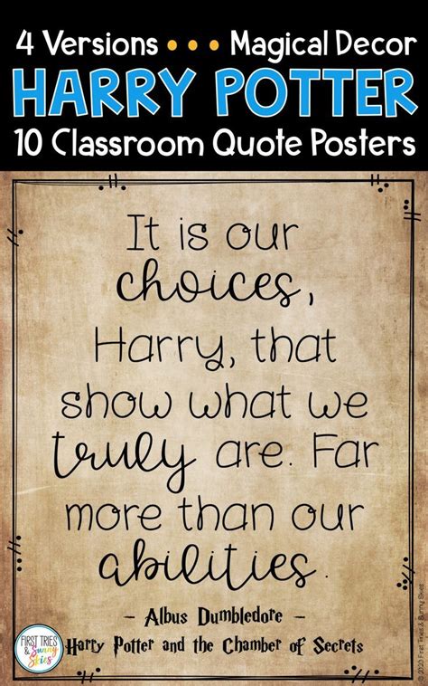 28 lighthearted quotes and dialogue from the harry potter series. Harry Potter Quote Posters - Classroom Theme (Volume 2) | Quote posters, Classroom quotes, Quotes