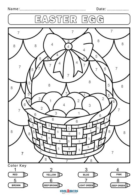 Click on the image to view or download the pdf version. Free Color by Number Worksheets | Cool2bKids in 2020 ...