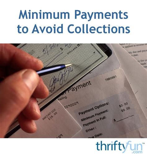 Minimum synonyms, minimum pronunciation, minimum translation, english dictionary definition of minimum. Minimum Payments to Avoid Collections | ThriftyFun
