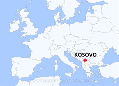 Mapa de Kosovo