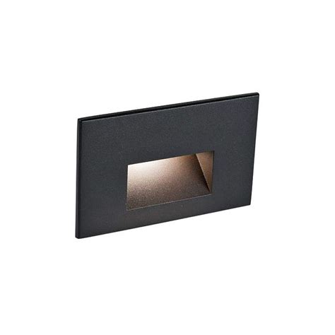 May also be used as a bathbar. WAC LEDme 5"W Black Horizontal 3000K LED Step and Wall ...