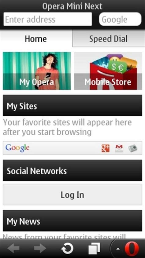 Opera mini is an internet browser that uses opera servers to compress websites in order to load them more quickly, which is also useful for saving money on your data plan (if you are using 3g). Opera Mini Next para Symbian - Download