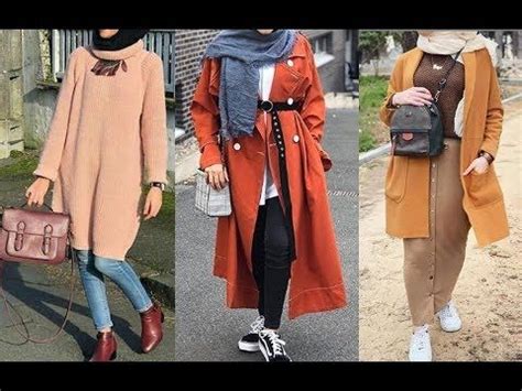 تنسيق قميص مطبع بألوان الباستيل مع بنطلون أبيض تنسيق ملابس محجبات للشتاء 2019 Winter Hijab Lookbook (avec ...