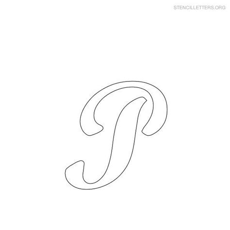 Practice writing cursive letters by tracing them on this printout. Free Printable Alphabet Stencils | Stencil Letters P Printable Free P Stencils | Stencil Letters ...