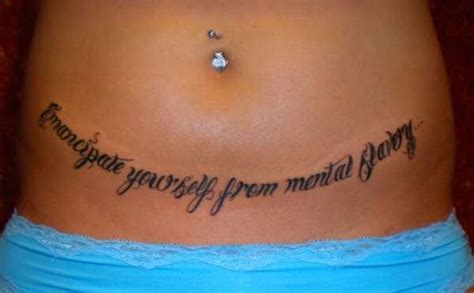 A tattoo artist allegedly tattooed this steaming pile of poo on the back of his cheating girlfriend. tattoo-quotes-emancipate your self from mental slavery ...
