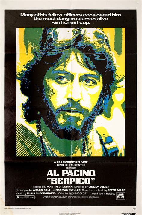 His actions get frank shunned by the other officers, and often placed in dangerous situations by his partners. Serpico 1973 U.S. One Sheet Poster in 2019 | Best movie ...