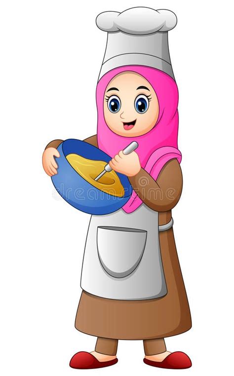 Muslimah chef png collections download alot of images for muslimah chef download free with high quality for designers. Happy Muslim girl cooking. Illustration of Happy Muslim ...