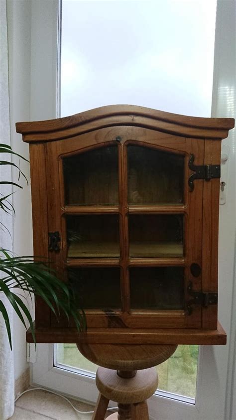 We did not find results for: Antique Pine Rustic Vintage wall cabinet with glass ...