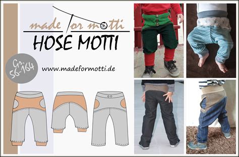 Du wolltest schon immer eine kurze hose für deine kinder nähen? Kostenloses Schnittmuster für die "Hose Motti" (Gr. 56-164 ...