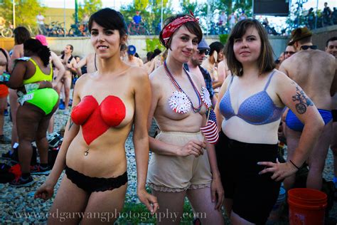 World ride supports the empowerment of women globally through mountain biking. World Naked Bike Ride Chicago 2014 | Edgar.W | Flickr