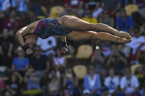 Ela foi eliminada da classificatória de saltos ornamentais de plataforma 10m, com 261.20 pontos; Troféu Brasil de Saltos Ornamentais: Ingrid Oliveira e Ian ...