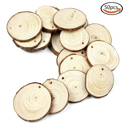 Check spelling or type a new query. Dreamyhouse 50pc Unfinished Predrilled Natural Wood Slices ...