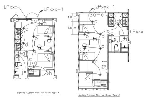 Kids rooms bedrooms living rooms hallway wardrobes home offices dining rooms. Lighting System Plan For Bedroom Plan DWG File - Cadbull