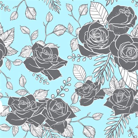 Retro flower pattern seamless vector eps. Rose Seamless pattern, flower seamless pattern, vector ...