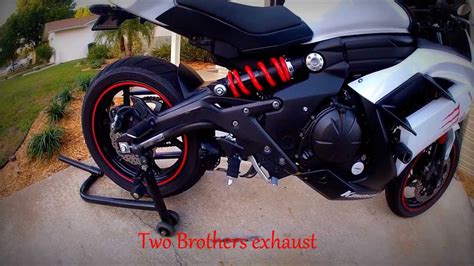 Kawasaki ninja 650 two brothers racing exhaust stock vs aftermarket sound. 2013 Kawasaki Ninja 650 Two Brothers full exhaust - YouTube