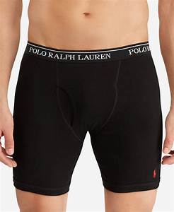 Polo Ralph 3 Pack Classic Fit Cotton Boxer Briefs In Black For