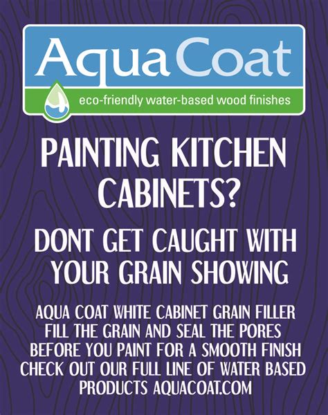 Most grain fillers are roughly the viscosity of pancake batter, making them easy to work into the grain of the wood, but still thick enough to span and fill the open pores of the grain. Aqua Coat | Grain filler, Painting kitchen cabinets, Wood crafts