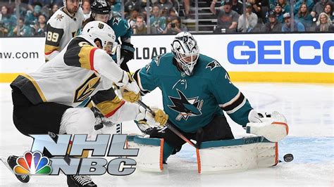 Marc andre fleury gives away a sharks stick as he cleans up the mess left behind from a scrum. NHL Stanley Cup Playoffs 2019: Golden Knights vs. Sharks ...