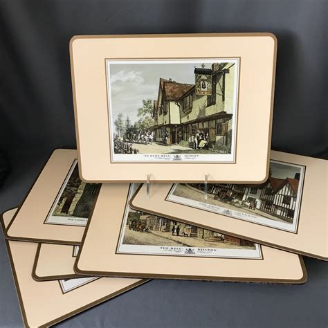 The english inn is a great english institution and a stay at one of these inns is a unique experience. Pimpernel Placemats Set of 6 Old English Inns Vintage Cork ...