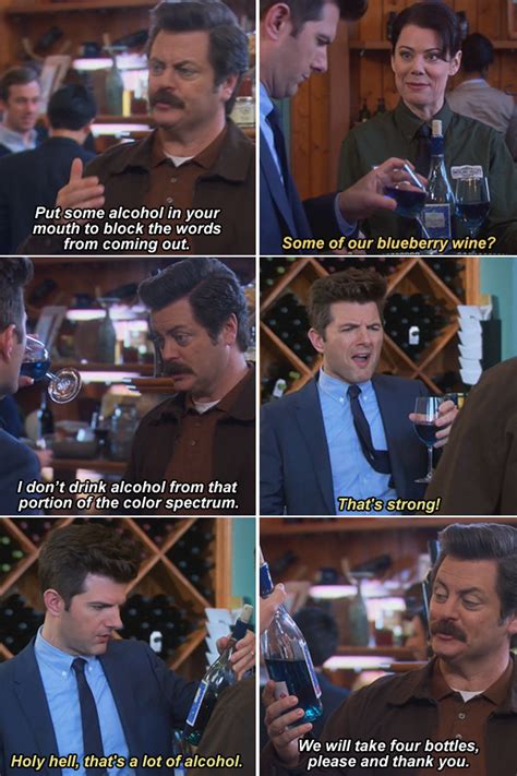 What did ron swanson say about being a gladiator? Ron Swanson Is Pleased With The Strong Taste Of Blueberry ...