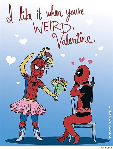 Here are a few ideas from the site on what to write Spider-Man Hearts Deadpool In Valentine's Day Cards By ...