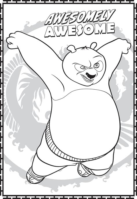 Welcome in free coloring pages site. Free Printable Kung Fu Panda Coloring Pages For Kids