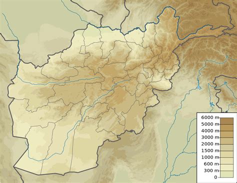 Physical map of afghanistan showing major cities, terrain, national parks, rivers, and surrounding countries with international borders and outline as observed on the physical map of the country above, most of afghanistan is a rugged, inhospitable mountainous landscape. Afghanistan - topographic • Map • PopulationData.net