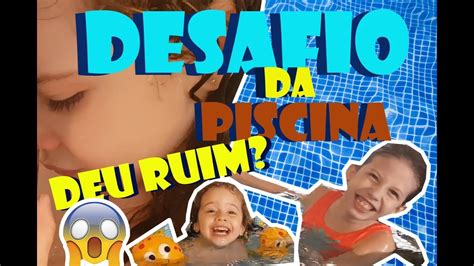 Hola amigos, hoy les traigo un video de igual forma de desafio da piscina pero con la idea que hice hace tiempo, pero esta vez al no tener la piscina pequeña. DESAFIO DA PISCINA - YouTube