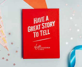 Simply select the experience you'd like and choose from our iconic red box gift pack, a free red envelope or an instant evoucher. Virgin Experience Days | Experience Gifts & Presents