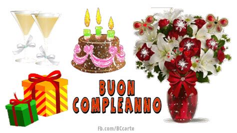 Le gif animate per augurare buon compleanno. Fiore, regalo festa di compleanno in scatola gif