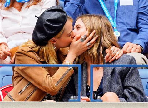 Cara delevingne says ashley benson makes her a 'happier, better person'. ASHLEY BENSON and CARA DELEVINGNE at US Open 2019 in New ...