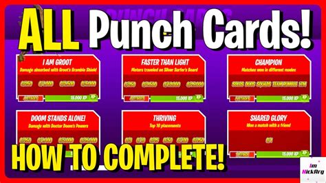 Indeed, punch cards tied to collecting green and purple xp coins have been available since the start of the season, and it is thus not extremely surprising to see the chomp punch card on the other hand can be completed right now, as there are indeed loot sharks in fortnite at this very moment. *ALL* Punch Cards in Fortnite Chapter 2 Season 4! (How to ...