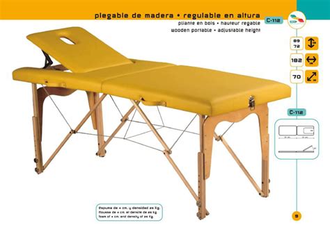 Ces tables sont évidemment fixes et ont la particularité qu'il suffit de régler une pédale pour qu'elles s'adaptent à la hauteur de votre client. Table de massage pliante Bois goural C-112 : Distributeur ...