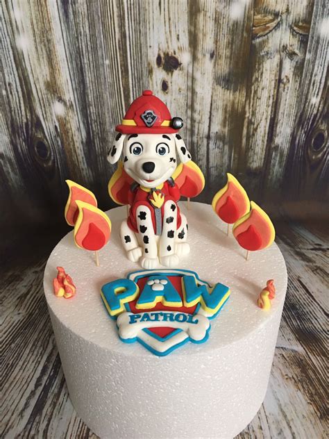 Einhorn einhörner regenbogen schoko deko funny tortendeko kuchen geburtstag. Tortendeko Paw Patrol Marshall inspiriert Fondant Figur ...