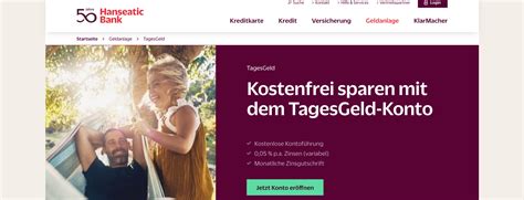 In germany, the first banks already offer instant payments for their customers and a large part of the financial instutions in this european country are currently working on the implementation. Hanseatic Bank Tagesgeld - Zinsen und Test